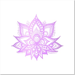 Lavender Lotus Flower Posters and Art